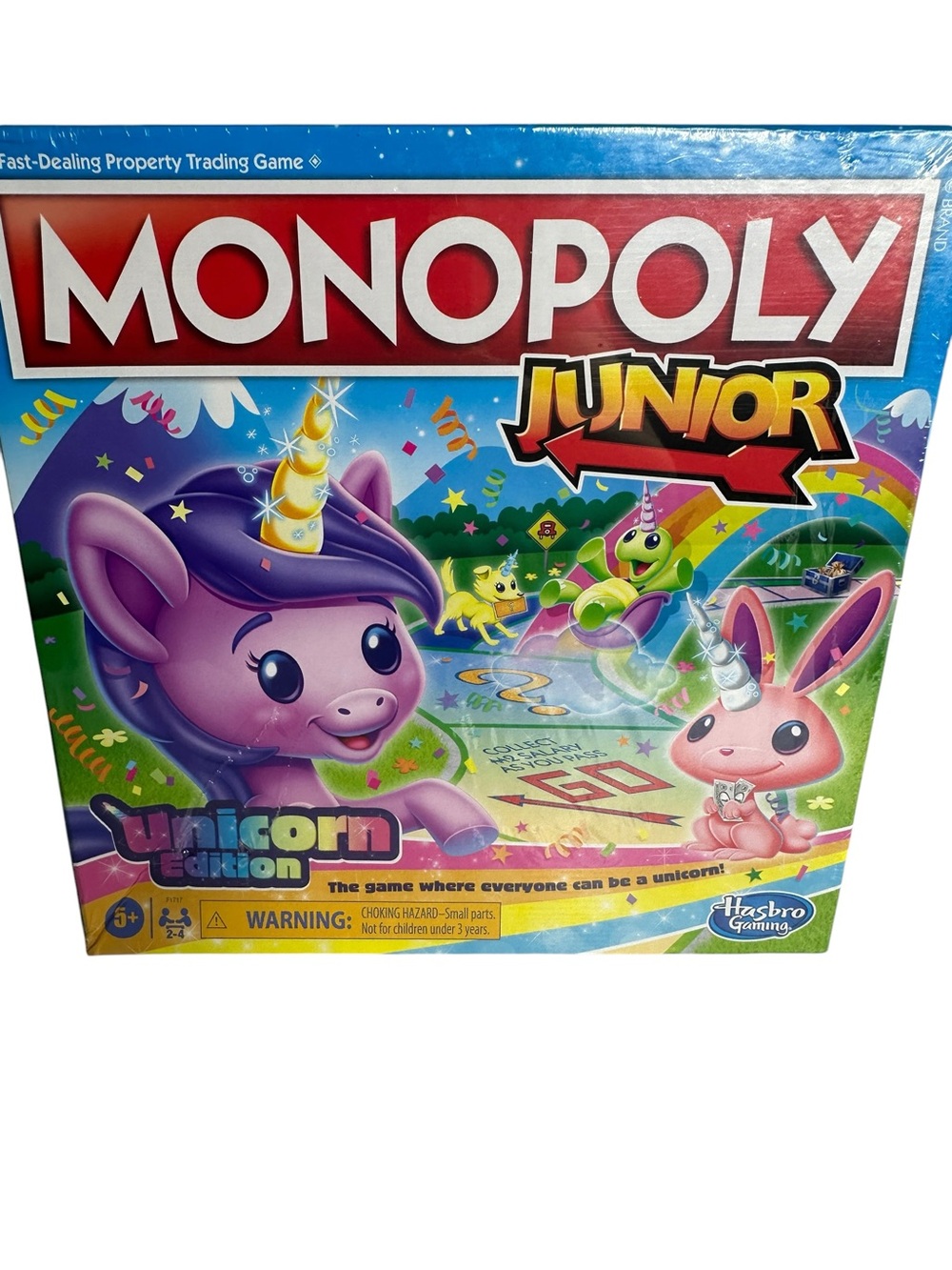 Hasbro Monopoly Junior Unicorn Edition - Colorful Pink & Purple New